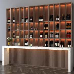 现代酒架3D模型下载